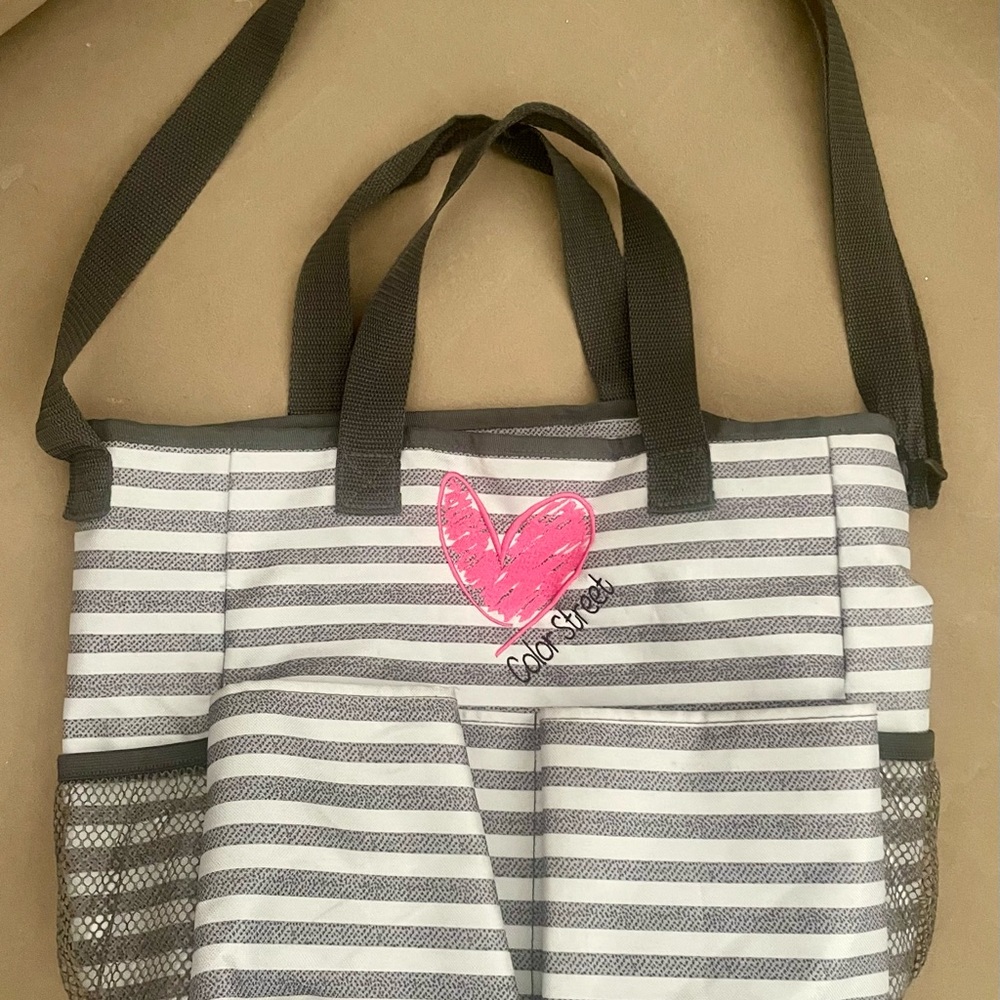 Color Street embroidered Thirty-One bag!